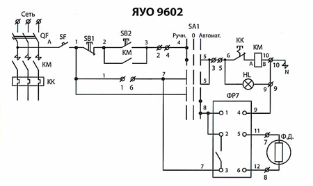 Схема электрическая принципиальная яуо 9602 3474