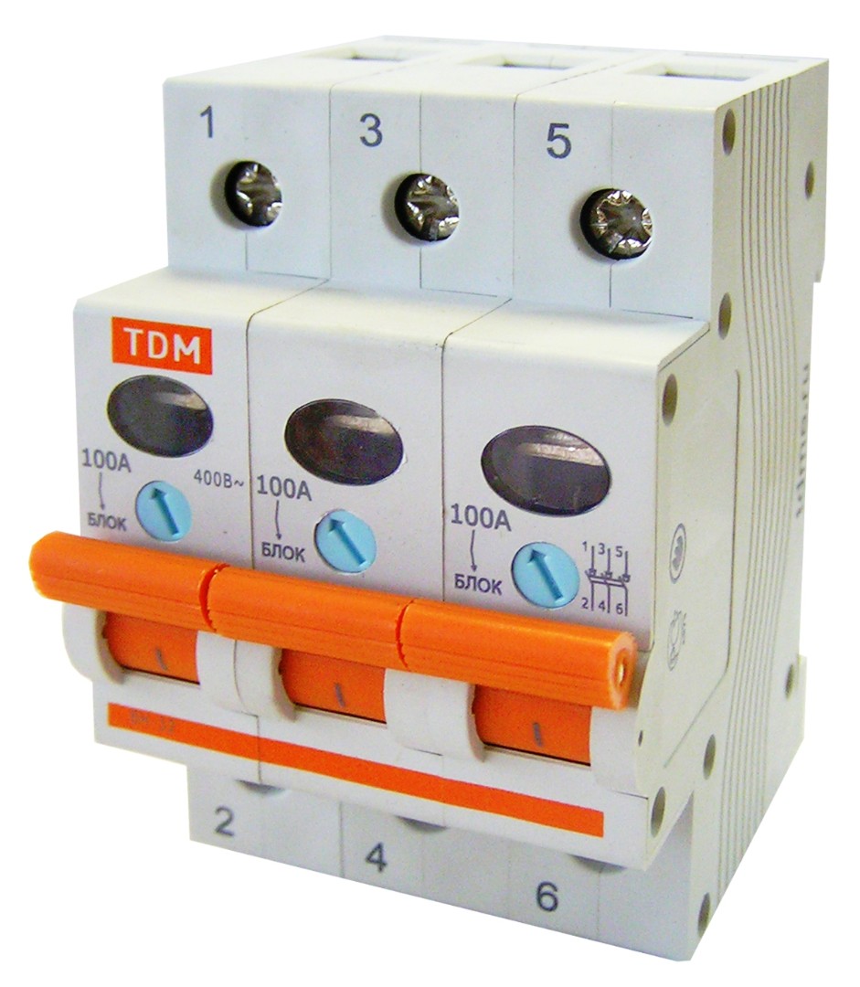 Выключатель нагрузки (мини-рубильник) ВН-32 3P 25A, TDM купить на сайте  Электрофф